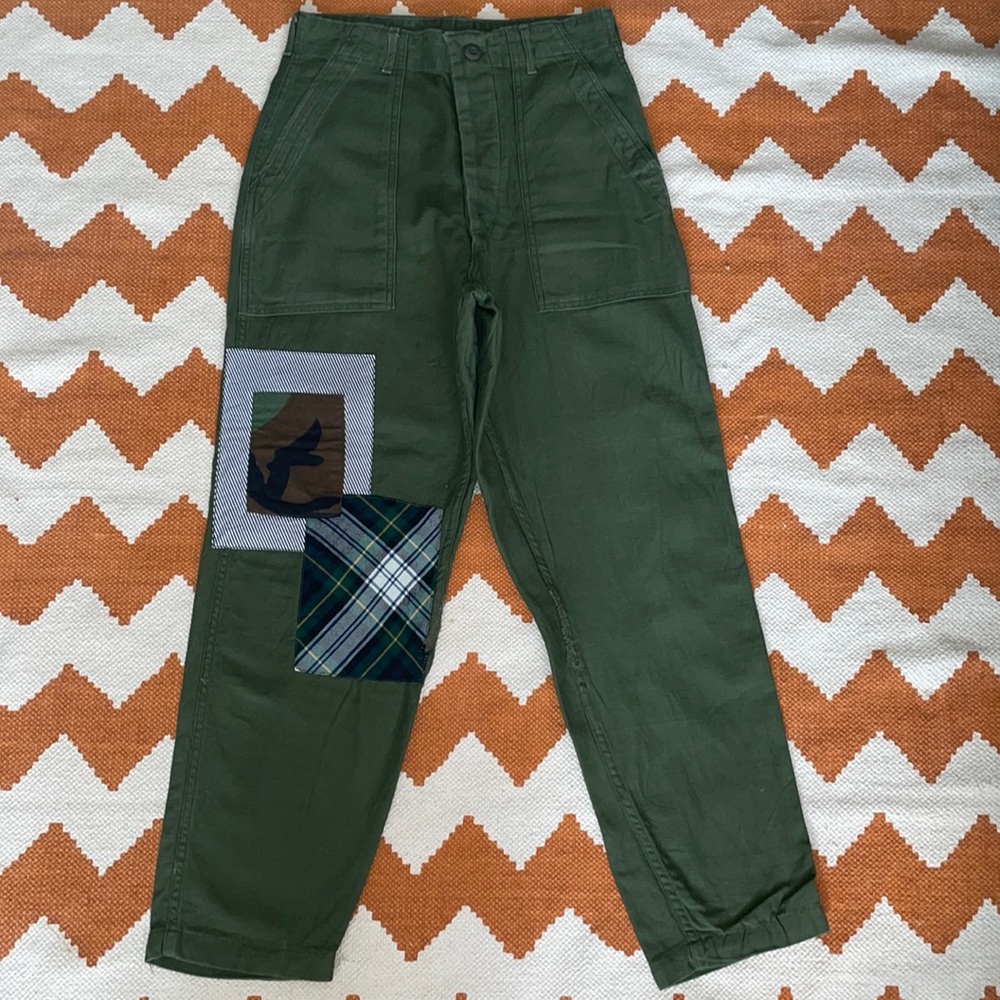 Atelier & Repairs Army Patchwork Pants NWOT